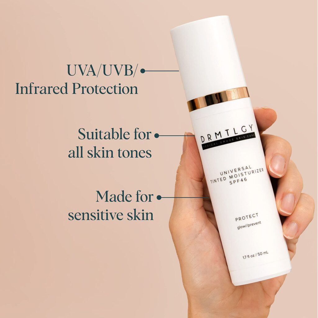 DRMTLGY Anti-Aging Tinted Moisturizer SPF 46 Review: Sheer Face Sunscreen & Lightweight Makeup
