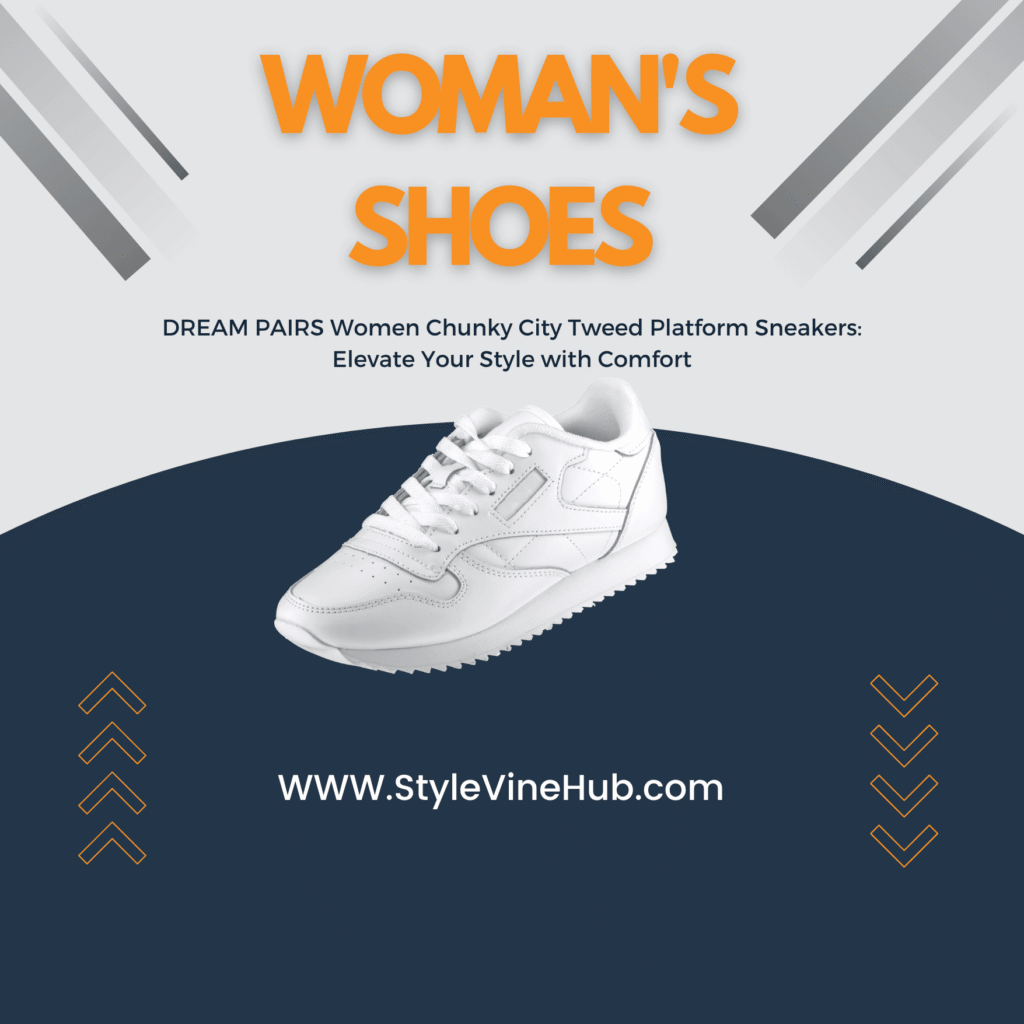 DREAM PAIRS Women Chunky City Tweed Platform Sneakers: Elevate Your Style with Comfort