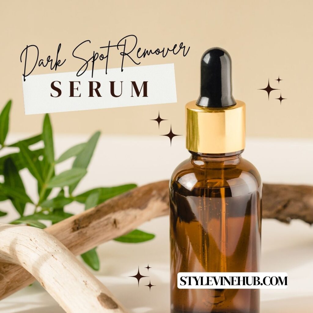 EnaSkin Dark Spot Remover Serum bottle with skincare backdrop, ideal for brightening and evening out skin tone naturally.