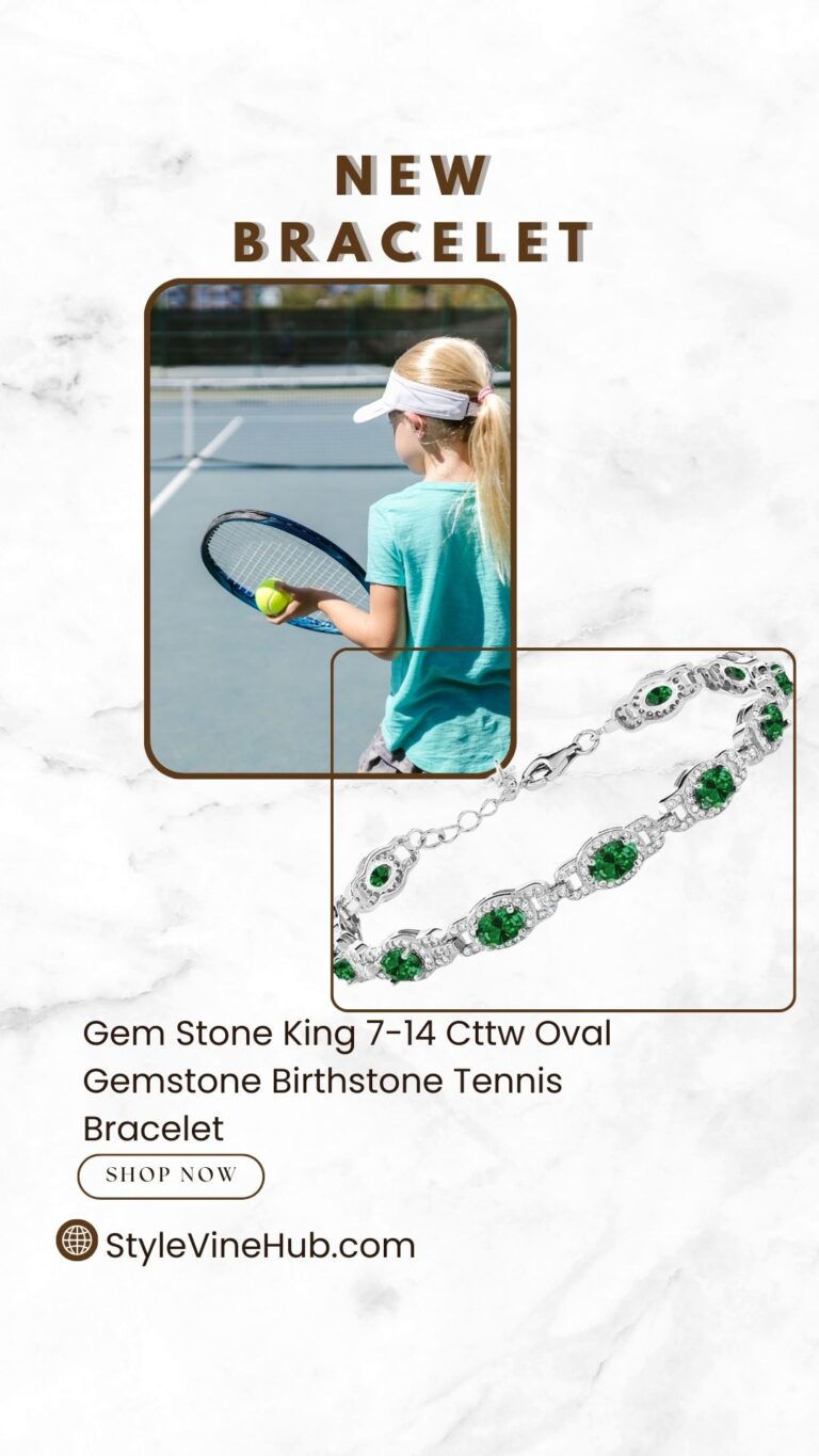 Gem Stone King 7-14 Cttw oval gemstone birthstone tennis bracelet for women, crafted in 925 sterling silver with 6x4mm stones and extender for a perfect fit.