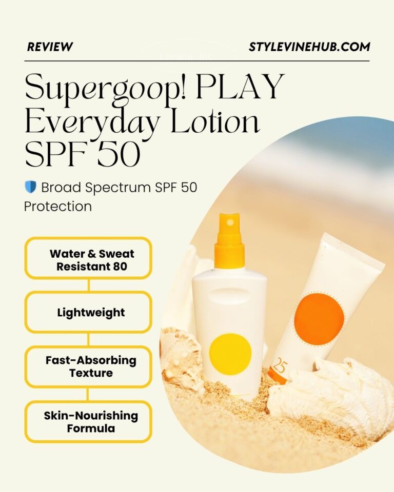 Supergoop! PLAY Everyday Lotion SPF 50 tube shown on a bright background, ideal for full-body sun protection during active days, water- and sweat-resistant.
