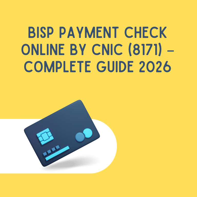 BISP payment check online by CNIC through 8171 service in Pakistan 2026 step by step guide