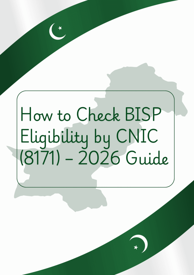 How to check BISP eligibility by CNIC through 8171 portal in Pakistan 2026 step by step guide