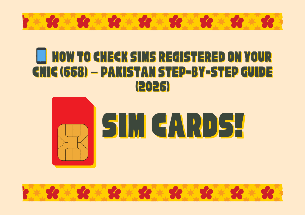 How to check SIMs registered on CNIC using 668 service in Pakistan 2026 step by step guide