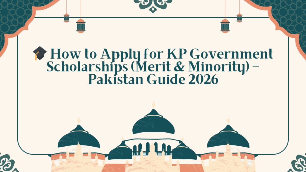 How to apply for KP government scholarships 2026 merit and minority scholarship application process in Pakistan