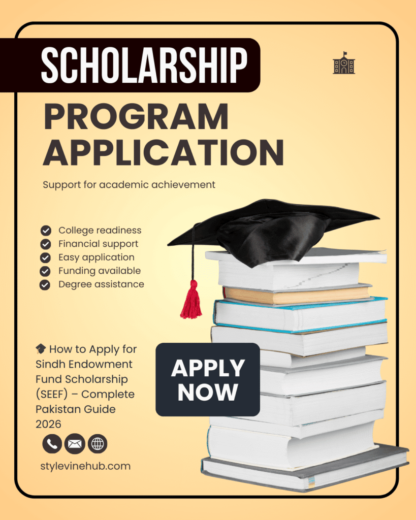 How to apply for Sindh Endowment Fund Scholarship SEEF Pakistan 2026 eligibility and application process guide