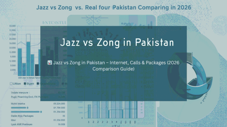 Jazz vs Zong comparison in Pakistan 2026 for internet speed call quality and mobile packages