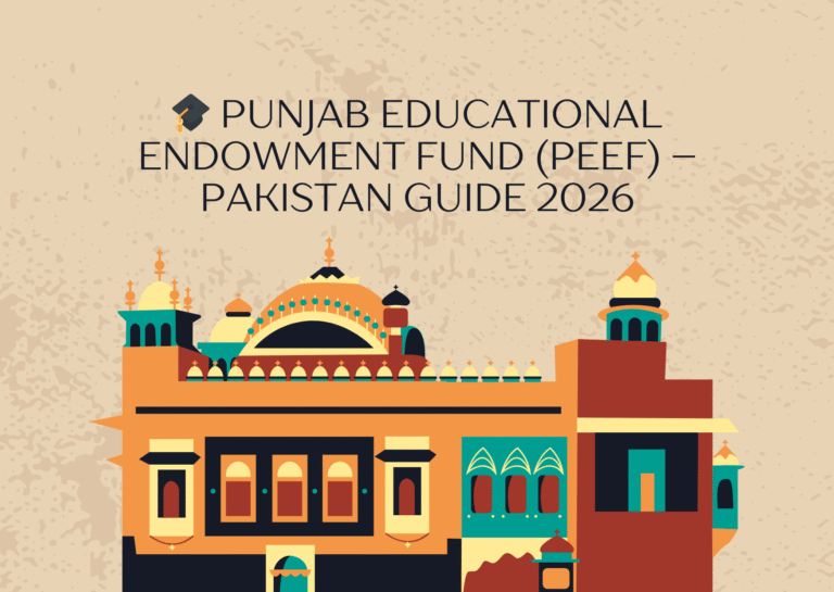 Punjab Educational Endowment Fund PEEF scholarship Pakistan 2026 eligibility and student financial aid guide