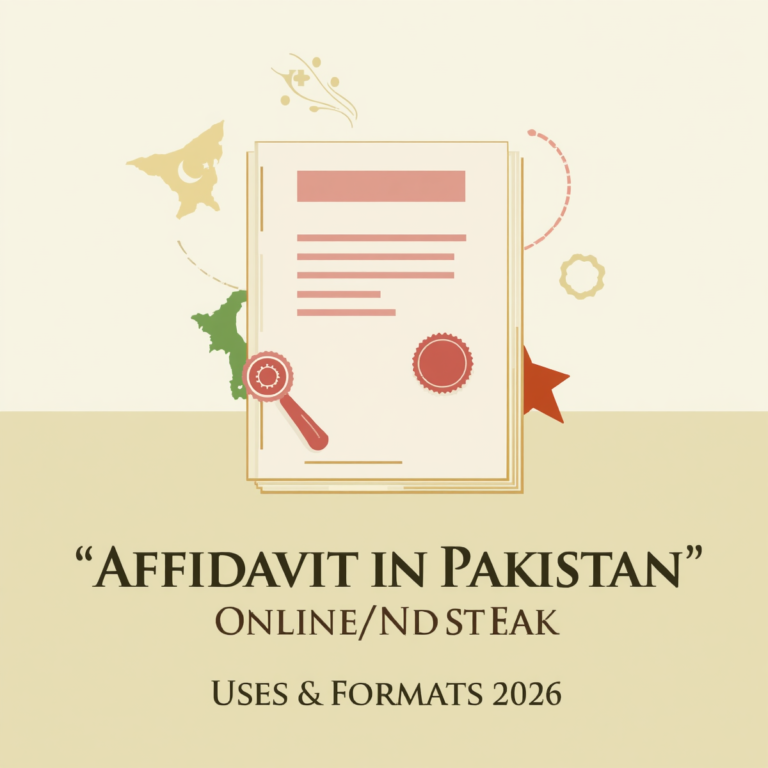 📜 Affidavit in Pakistan – Online/Notary Guide, Uses & Formats 2026